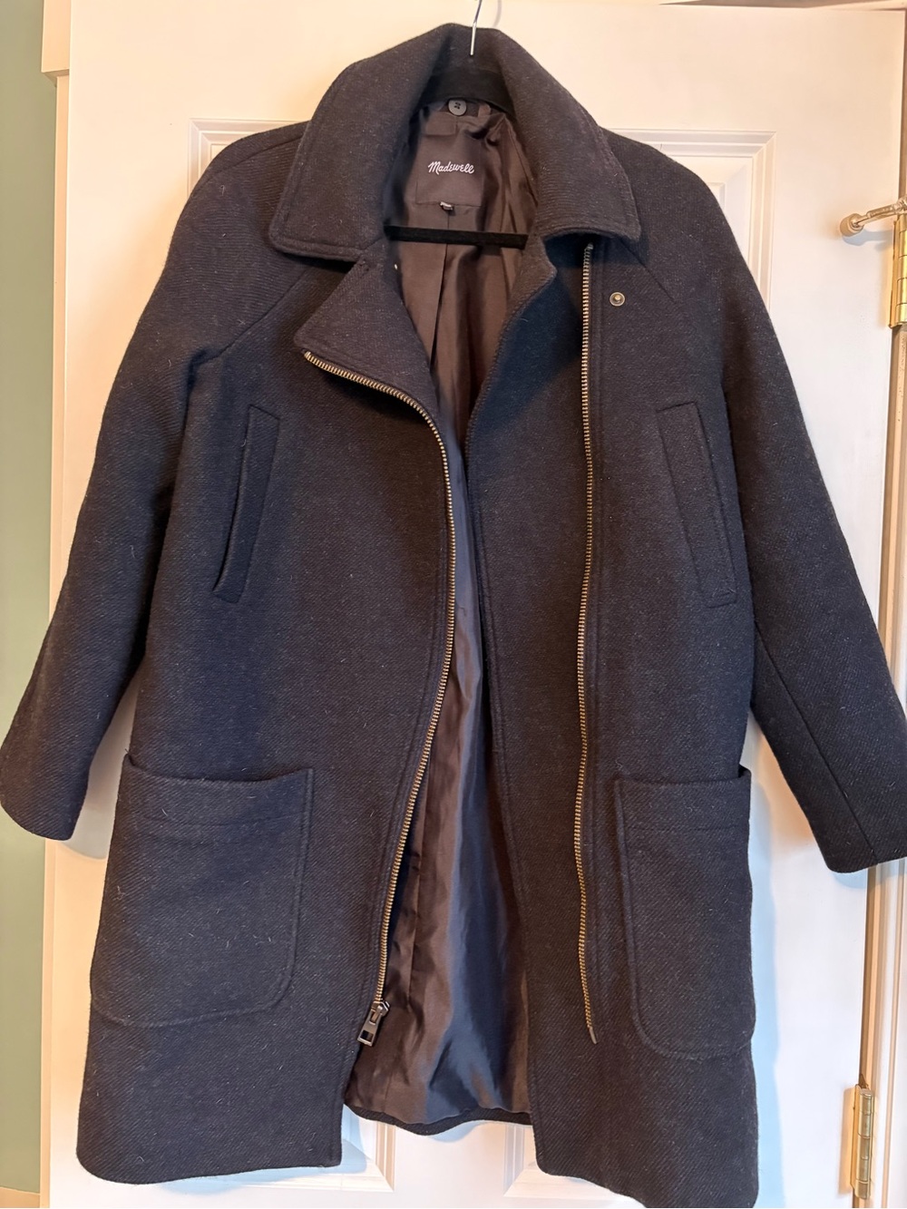 EUC! Madewell Charcoal Wool Blend Coat
